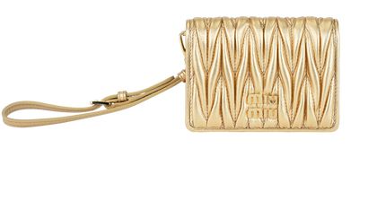 Miu Miu Matelasse Card Wallet, front view